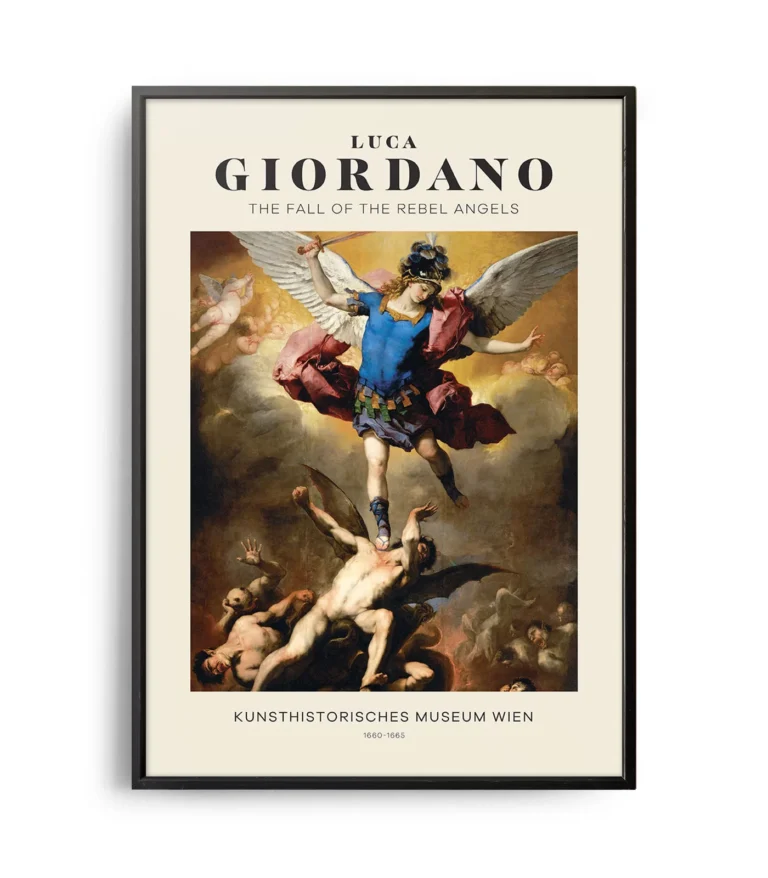 Mid-century modern Luca Giordano The Fall of the Rebel Angels poster