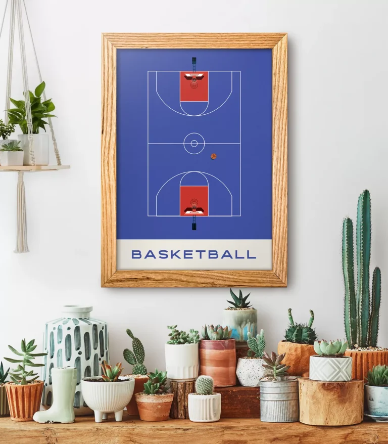 Mid-century modern Basketball poster