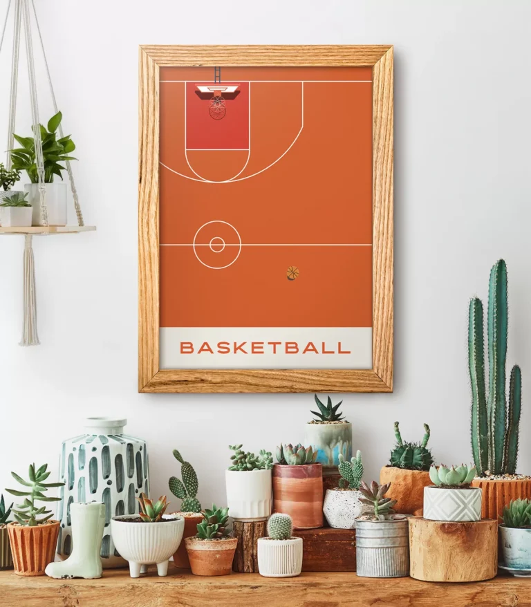 Mid-century modern Basketball poster