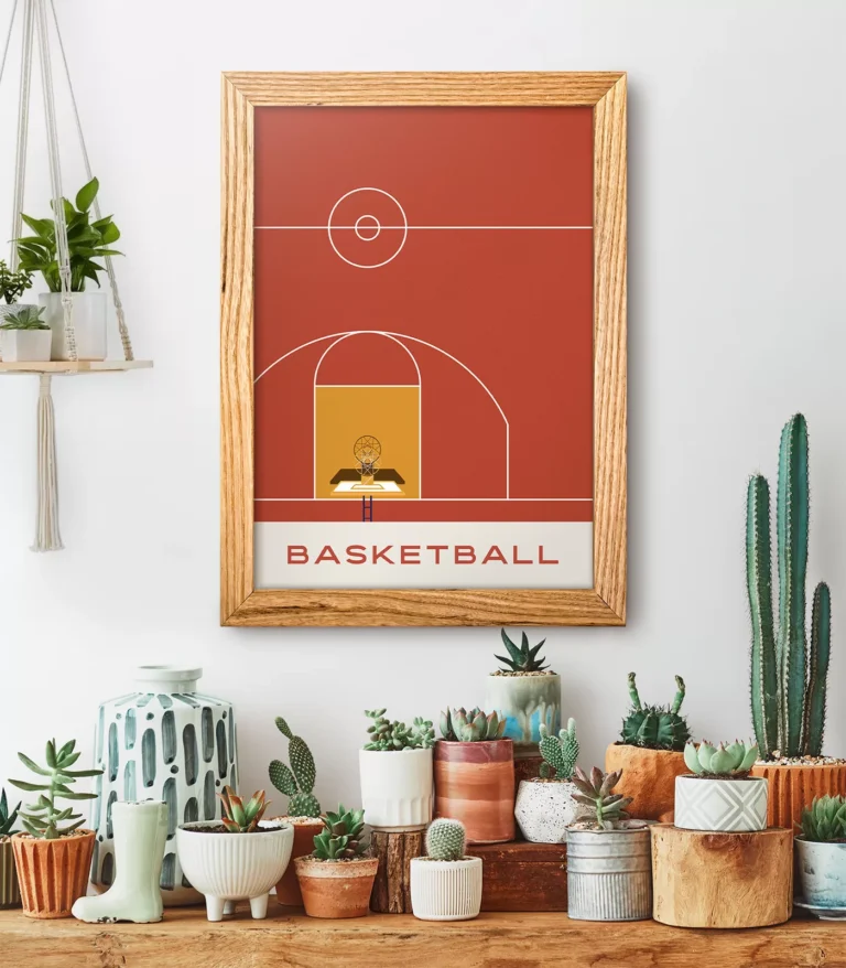 Mid-century modern Basketball poster