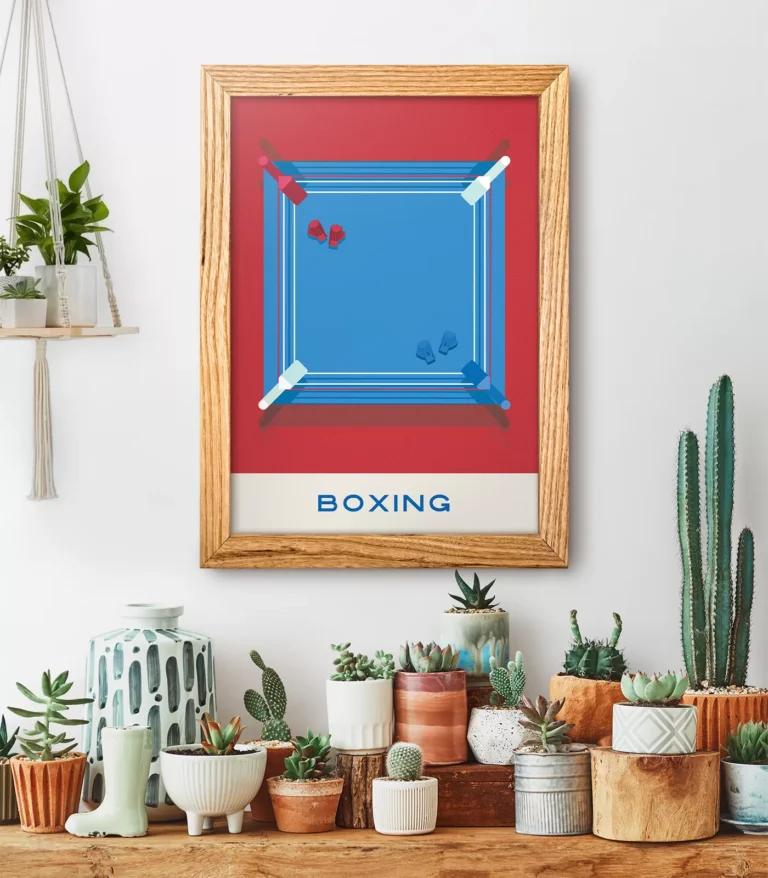 Mid-century modern Boxing poster