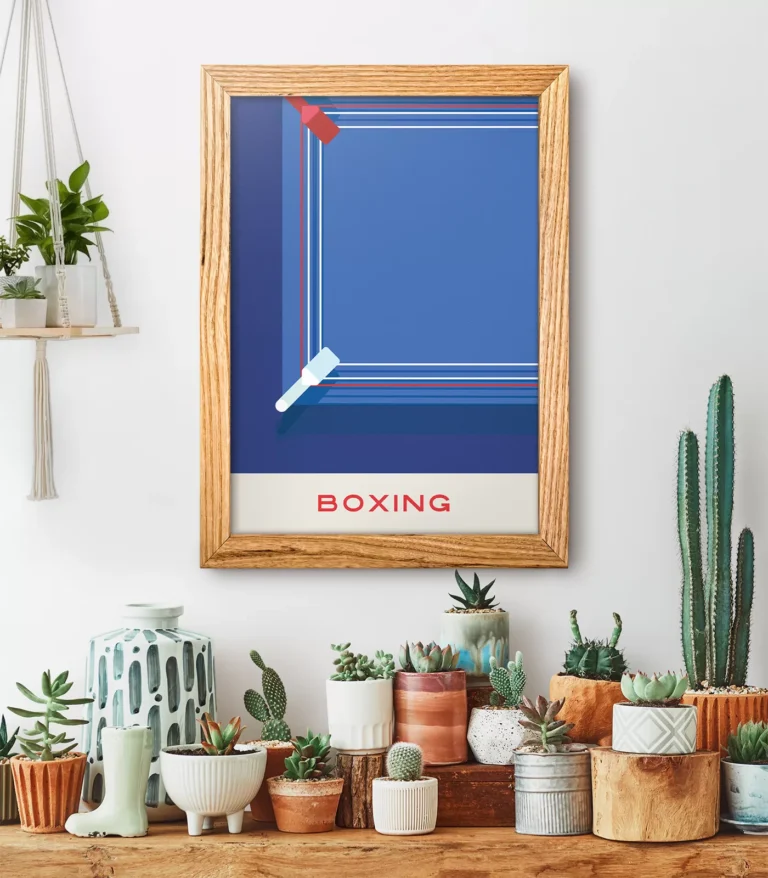 Mid-century modern Boxing poster