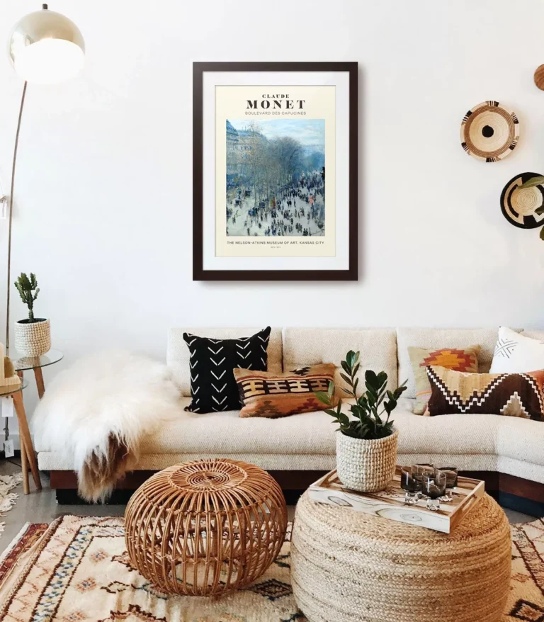 Mid-century modern Claude Monet Boulevard des Capucines poster