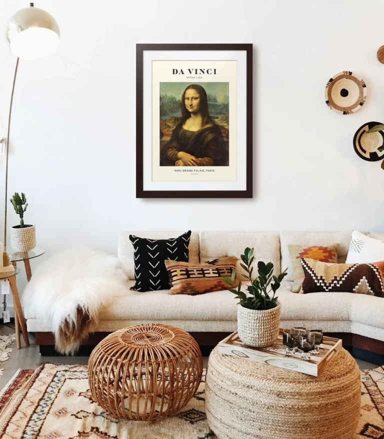 Mid-century modern Leonardo da Vinci Mona Lisa poster