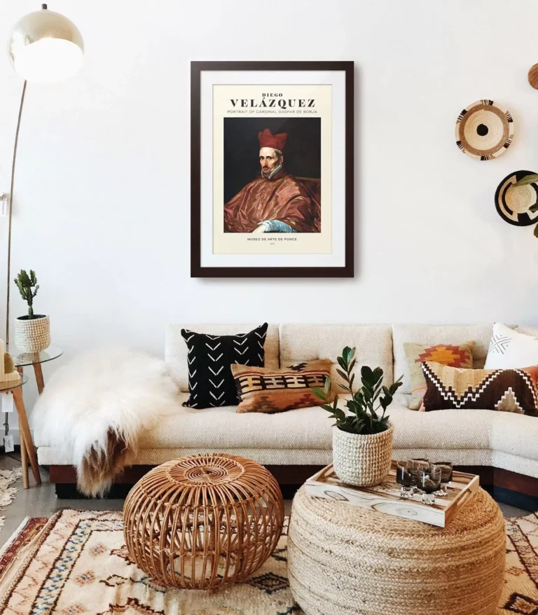 Mid-century modern Diego Velázquez Portrait of Cardinal Gaspar de Borja poster