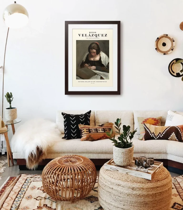 Mid-century modern Diego Velázquez The Needlewoman poster