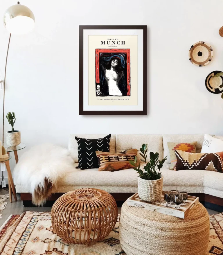 Mid-century modern Edvard Munch Madonna poster