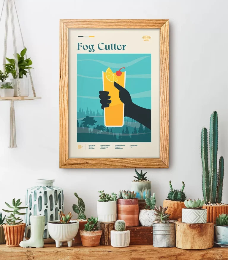 Mid-century modern Fog Cutter Cocktail poster