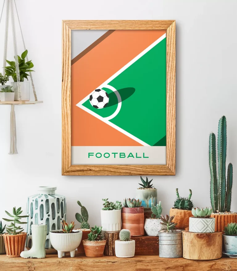 Mid-century modern Football poster