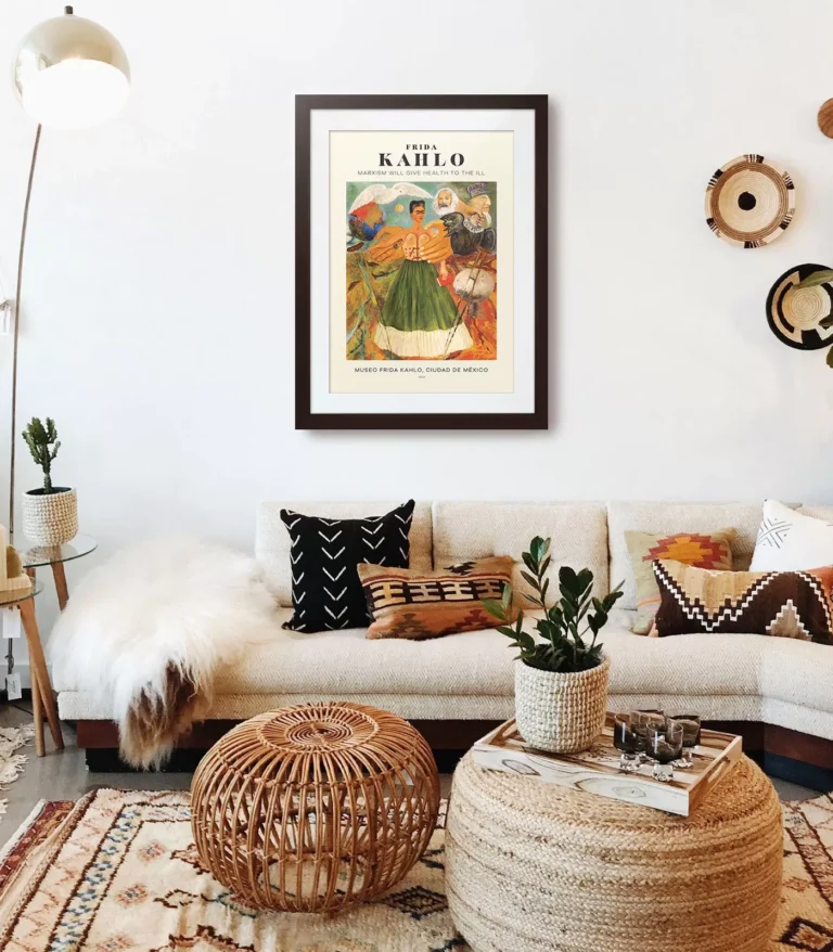 Mid-century modern Frida Kahlo Marxism Will Give Health to the Sick poster