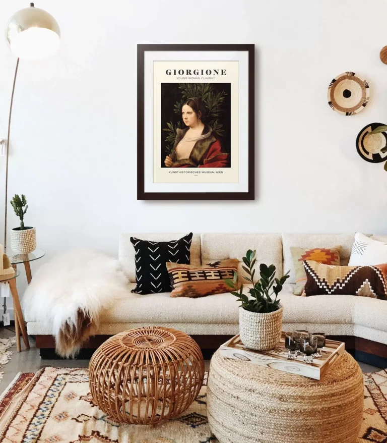 Mid-century modern Giorgione Young Woman poster