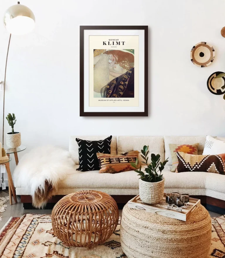 Mid-century modern Gustav Klimt Danaë poster