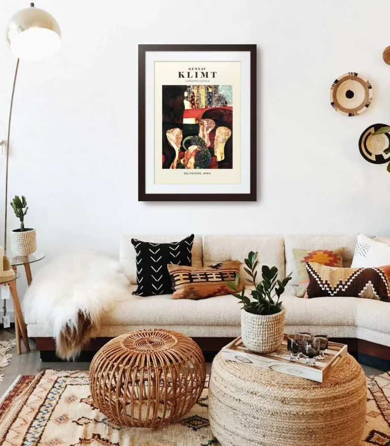 Mid-century modern Gustav Klimt Jurisprudence poster