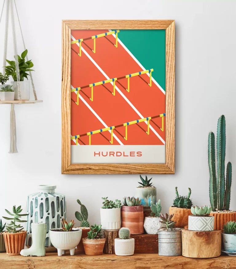 Mid-century modern Hurdles poster