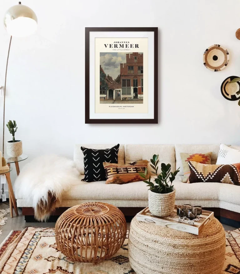 Mid-century modern Johannes Vermeer The Little Street poster