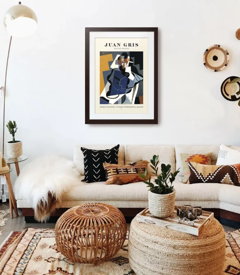 Mid-century modern Juan Gris Seated Woman poster