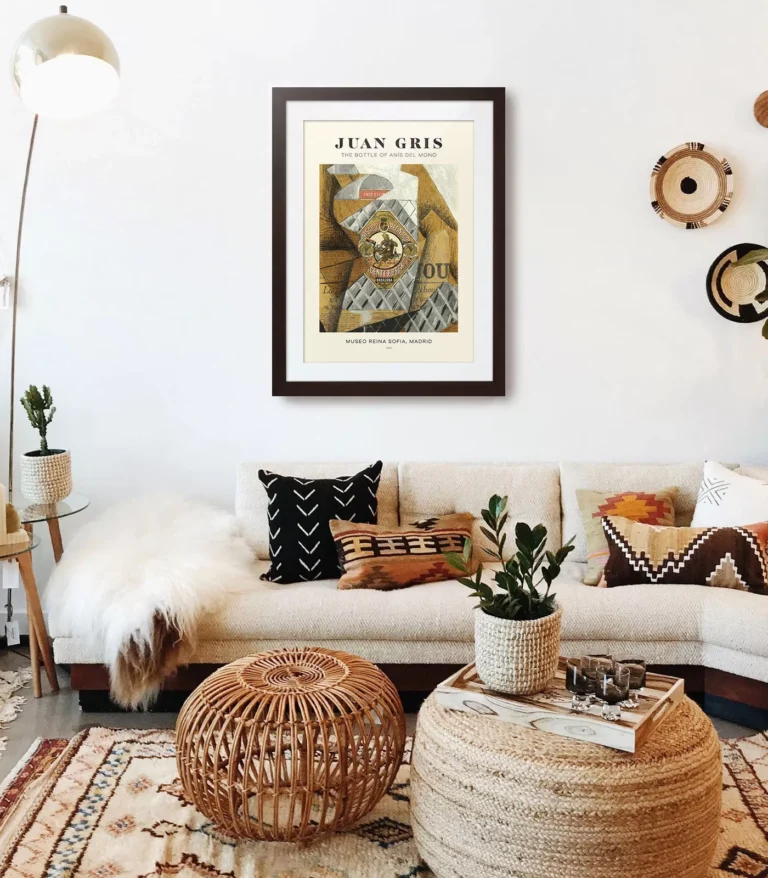 Mid-century modern Juan Gris The Bottle of Anís del Mono poster