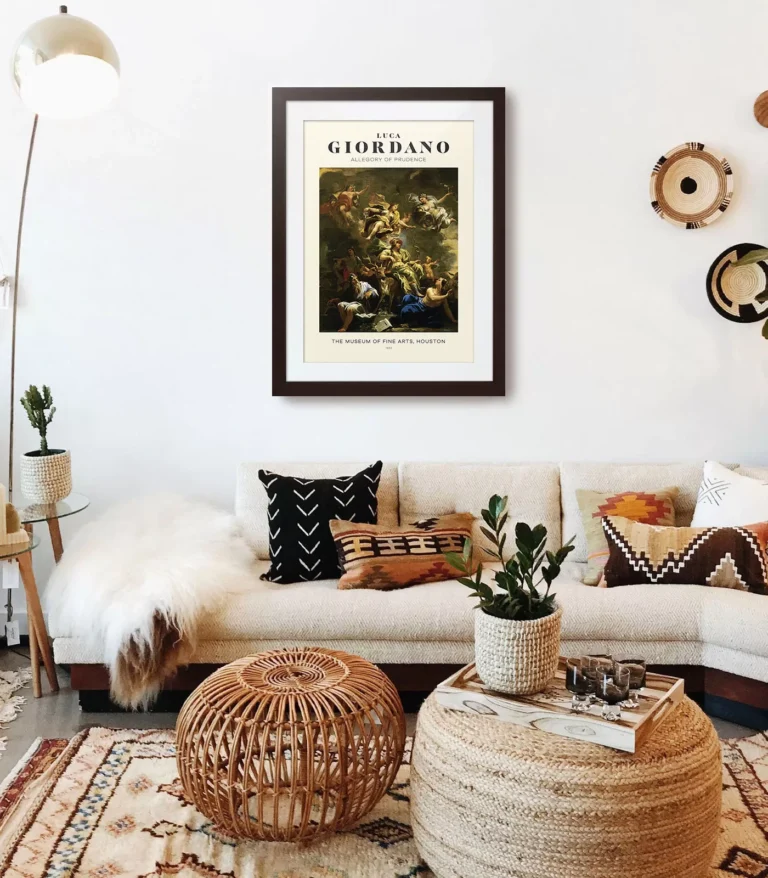 Mid-century modern Luca Giordano Allegory of Prudence poster