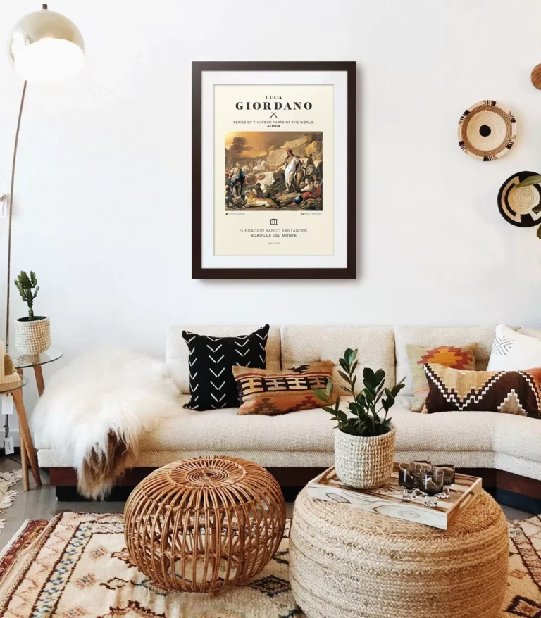 Mid-century modern Luca Giordano Series of the Four Parts of the World Africa poster