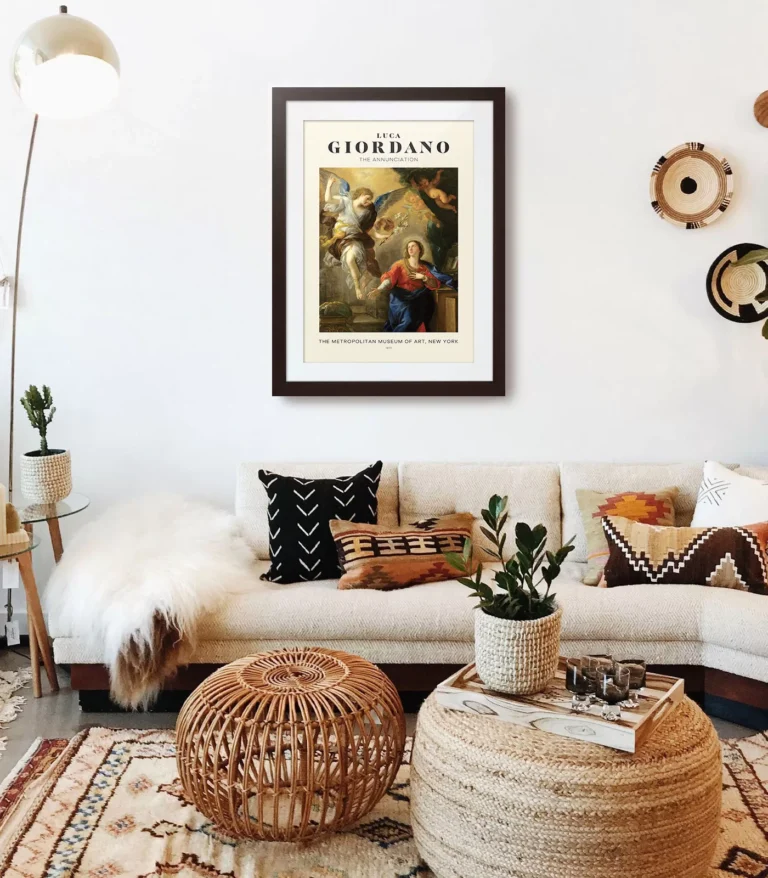Mid-century modern Luca Giordano The Annunciation poster