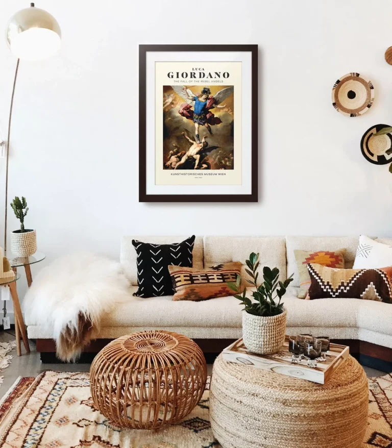 Mid-century modern Luca Giordano The Fall of the Rebel Angels poster