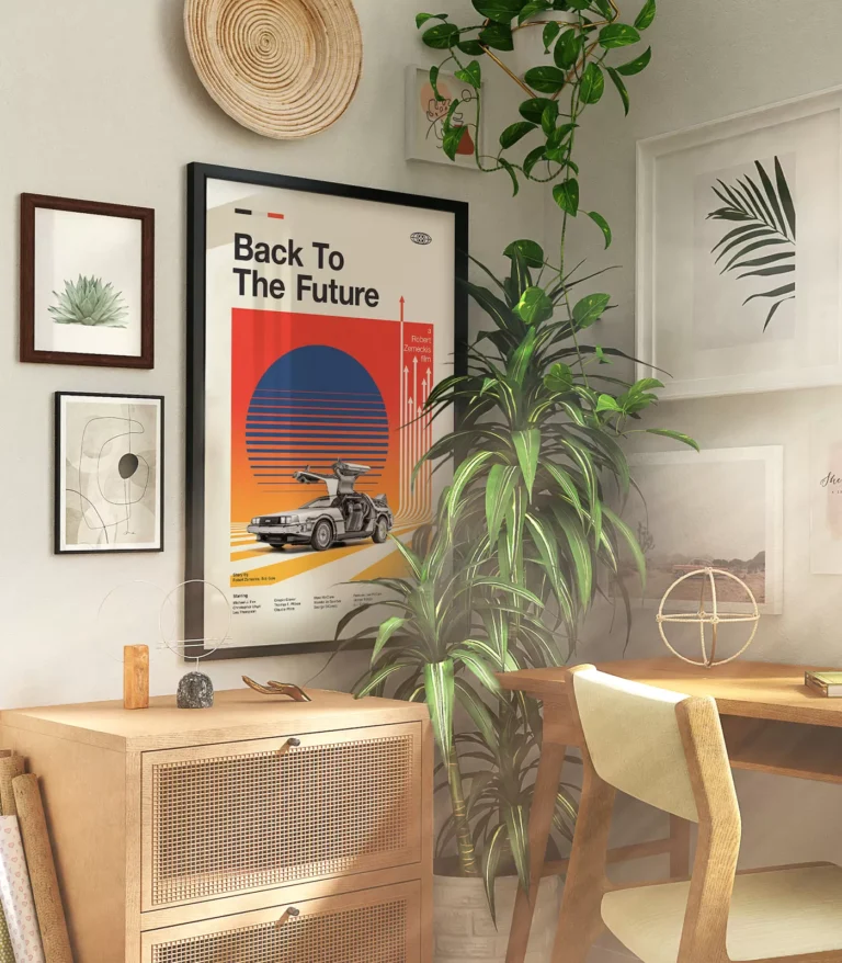Mid-century modern Back to the Future movie poster