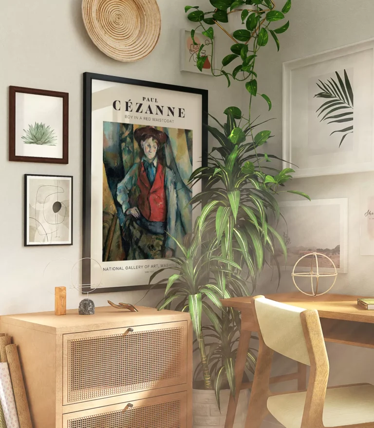 Mid-century modern Paul Cézanne Boy in a Red Waistcoat poster