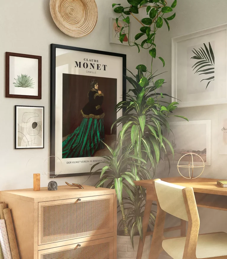 Mid-century modern Claude Monet Camille poster