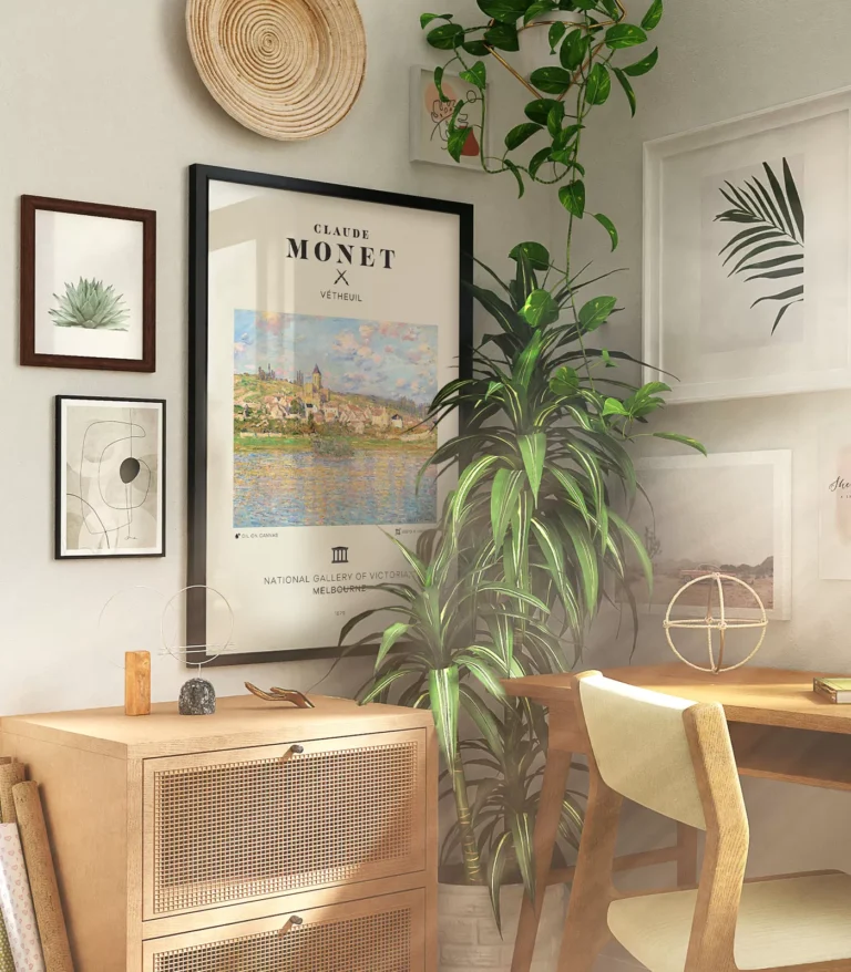 Mid-century modern Claude Monet Vétheuil poster