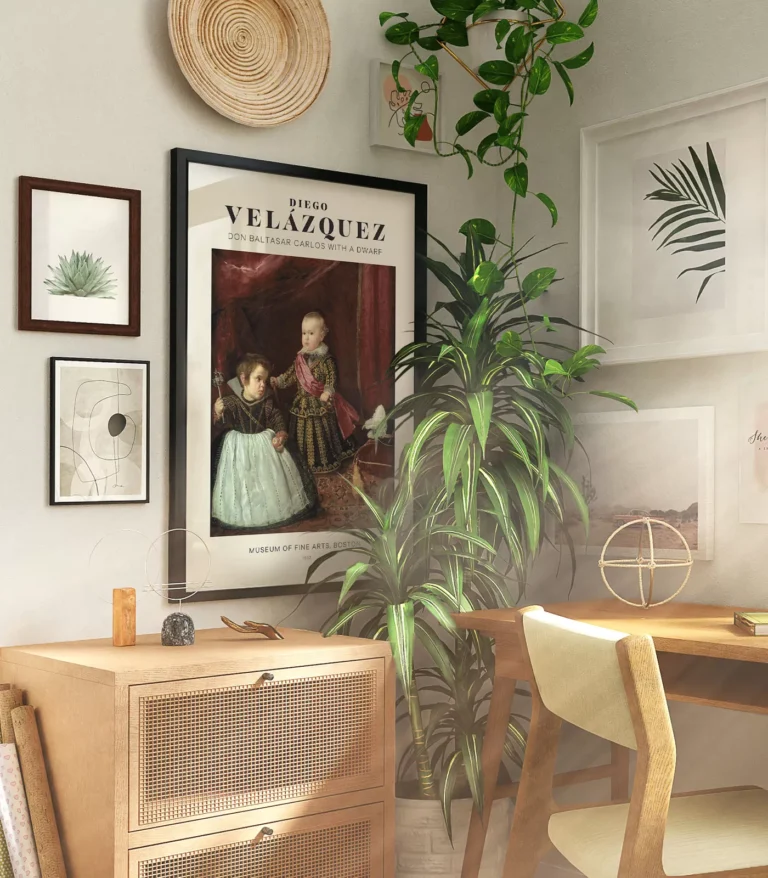 Mid-century modern Diego Velázquez Prince Balthasar Charles with a Dwarf poster