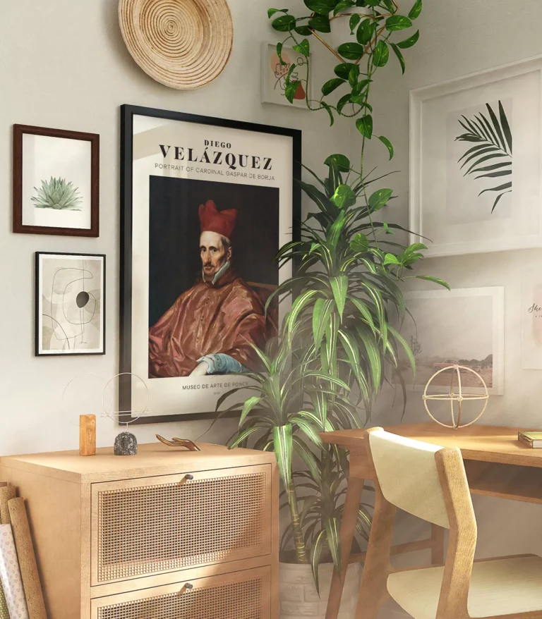 Mid-century modern Diego Velázquez Portrait of Cardinal Gaspar de Borja poster