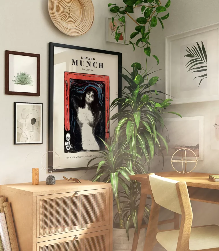 Mid-century modern Edvard Munch Madonna poster