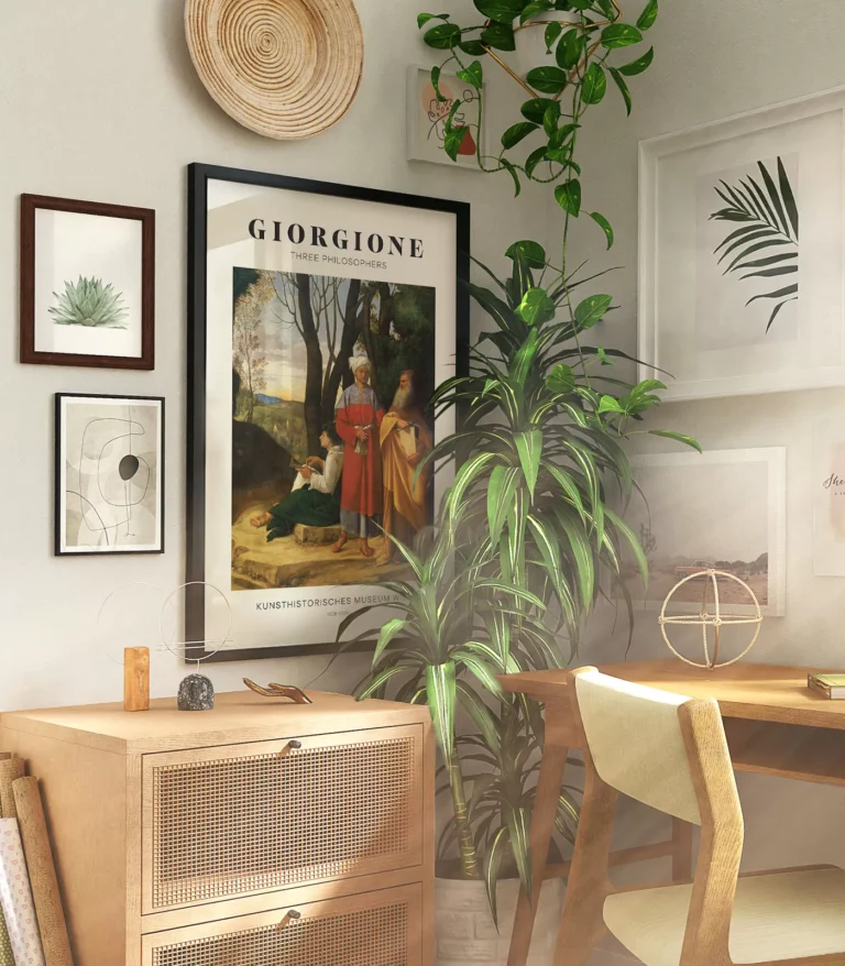 Mid-century modern Giorgione The Three Philosophers poster