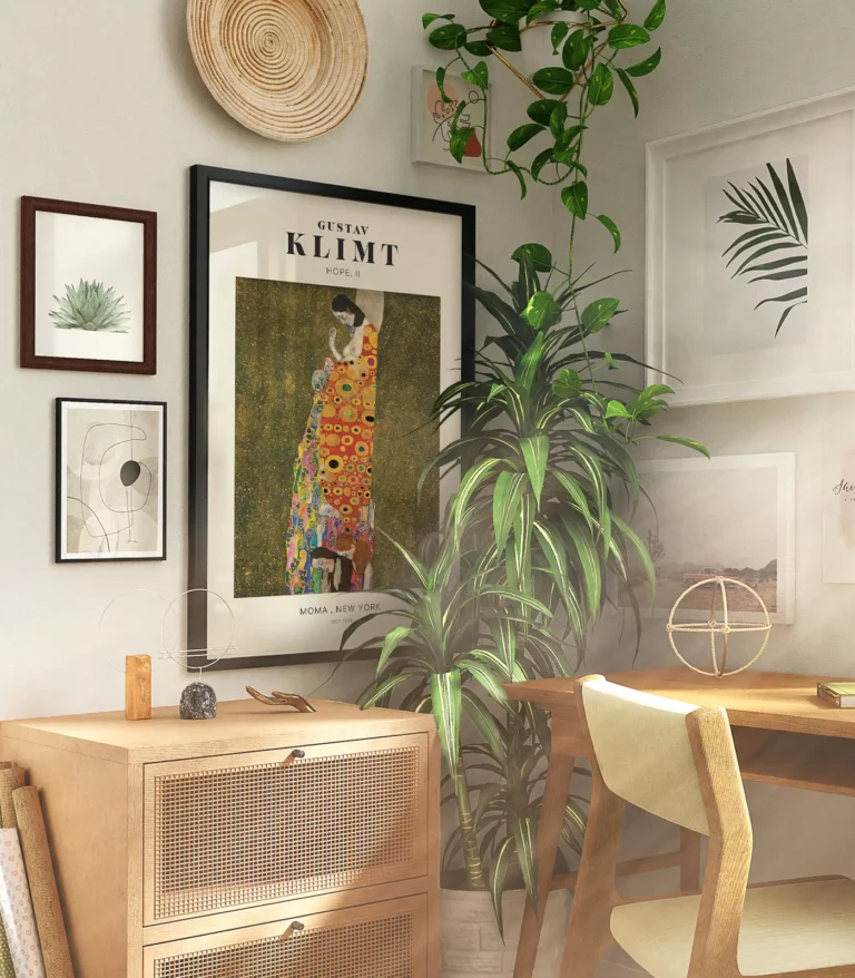 Mid-century modern Gustav Klimt Hope II poster