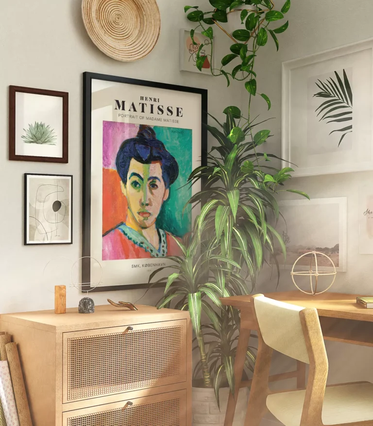 Mid-century modern Henri Matisse Portrait of Madame Matisse poster