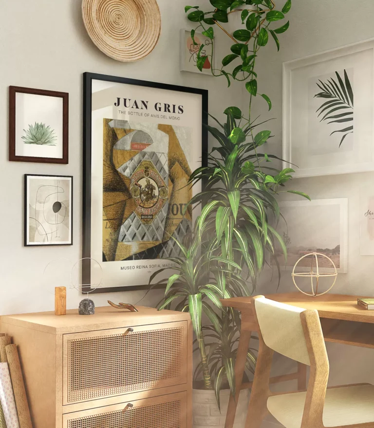 Mid-century modern Juan Gris The Bottle of Anís del Mono poster