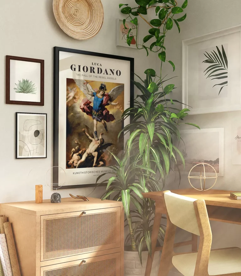 Mid-century modern Luca Giordano The Fall of the Rebel Angels poster