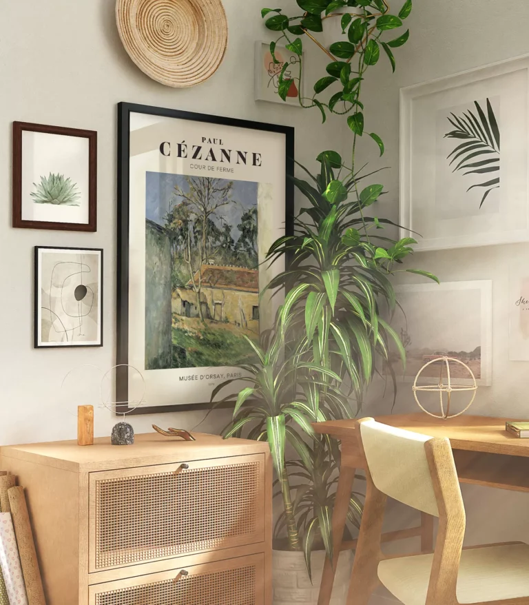 Mid-century modern Paul Cézanne Cour de Farme poster