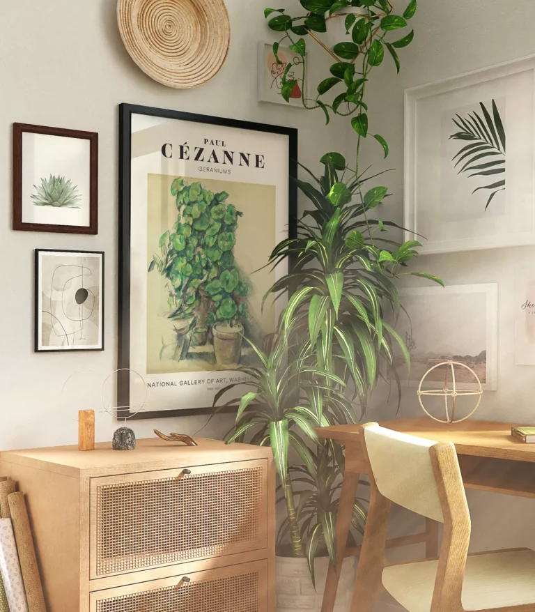 Mid-century modern Paul Cézanne Geraniums poster