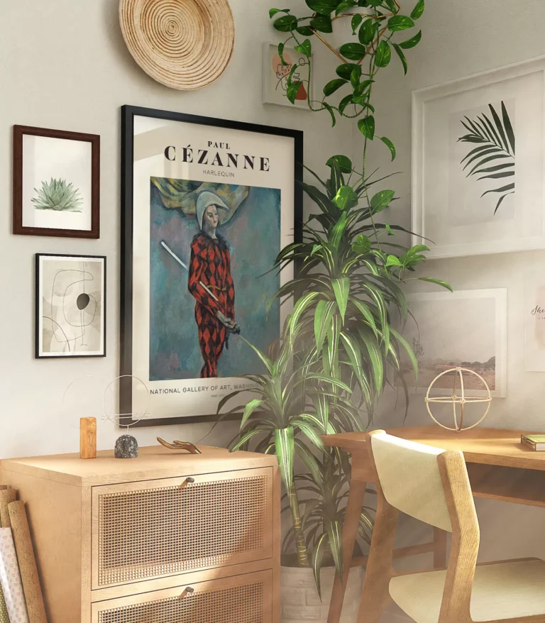 Mid-century modern Paul Cézanne Harlequin poster