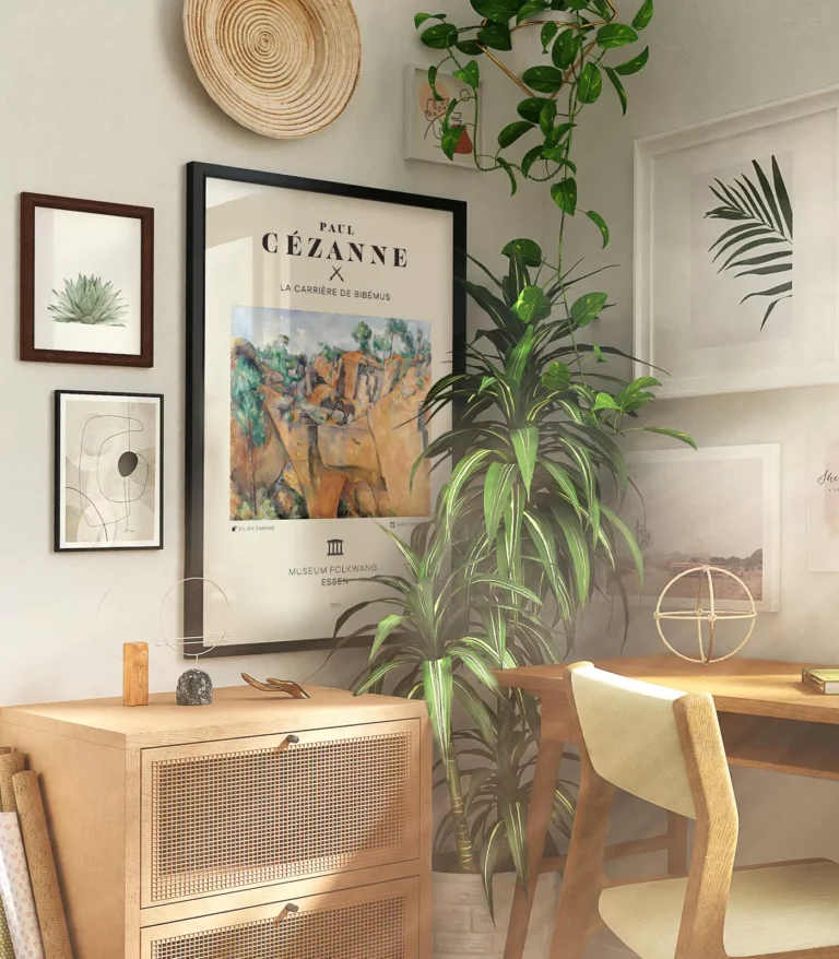 Mid-century modern Paul Cézanne La carrière de Bibémus poster