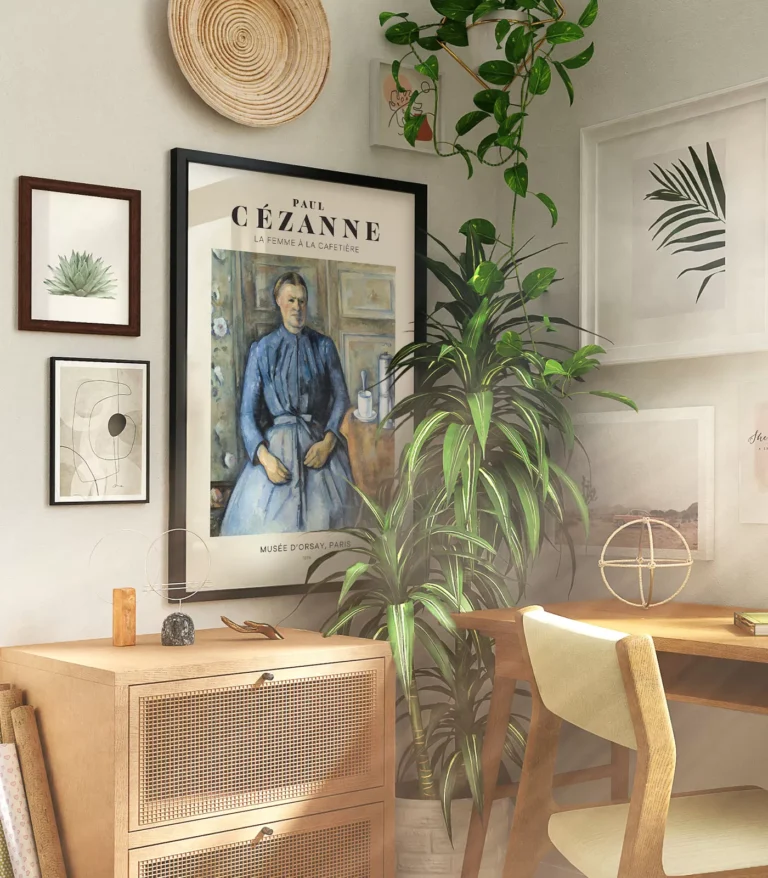 Mid-century modern Paul Cézanne La Femme à La Cafetière poster