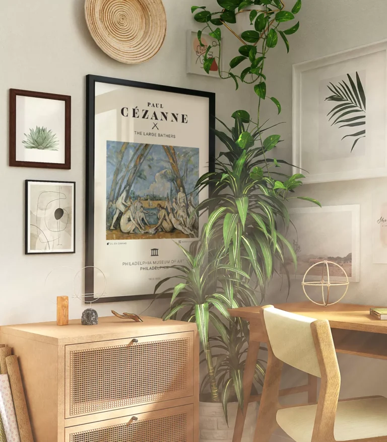 Mid-century modern Paul Cézanne The Large Bathers poster