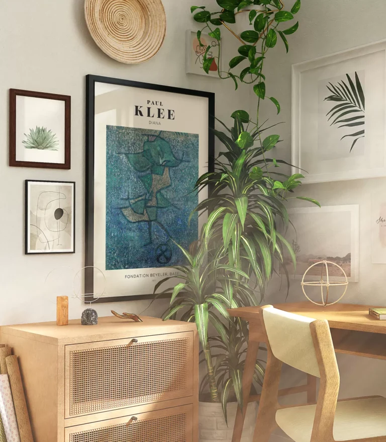 Mid-century modern Paul Klee Diana poster