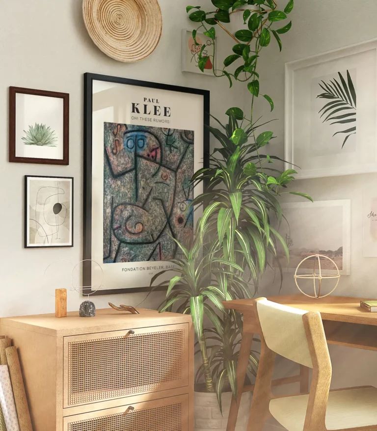 Mid-century modern Paul Klee Oh! These Rumors! poster