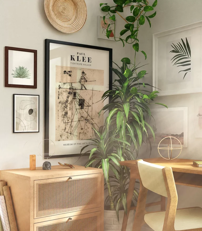 Mid-century modern Paul Klee Tightrope Walker (Seiltänzer) poster