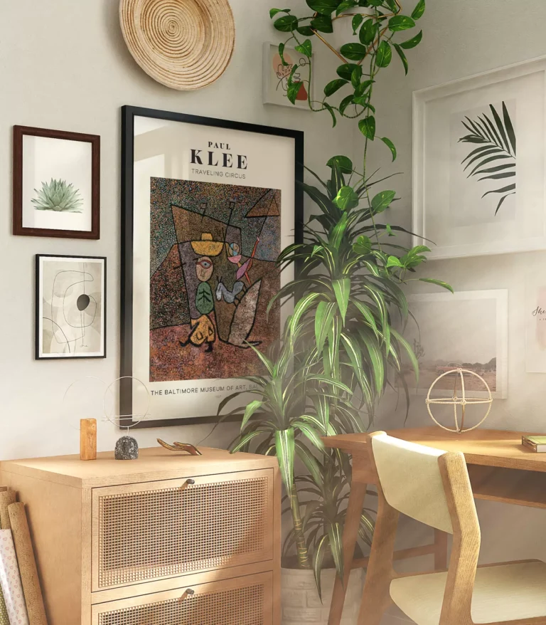 Mid-century modern Paul Klee Traveling Circus poster