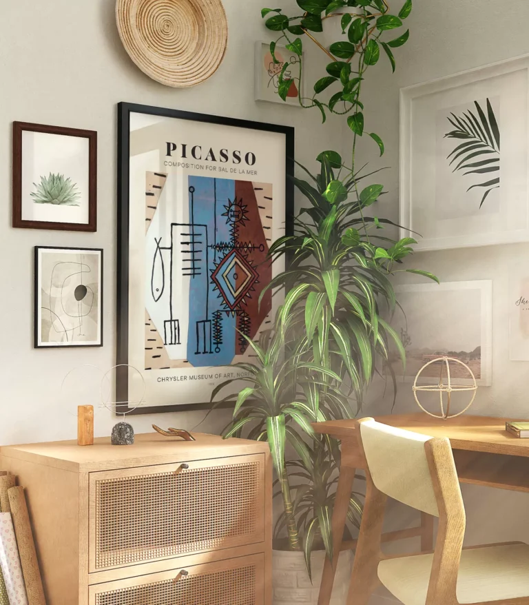 Mid-century modern Pablo Picasso Composition for Bal de la Mer poster