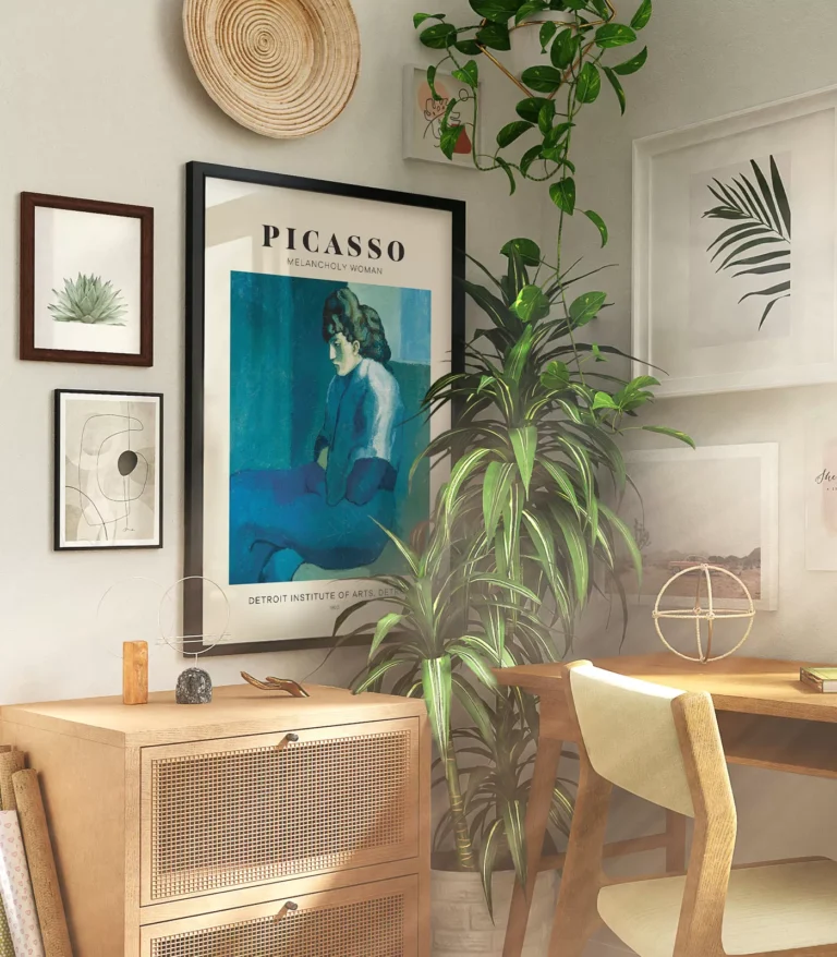 Mid-century modern Pablo Picasso Melancholy Woman poster