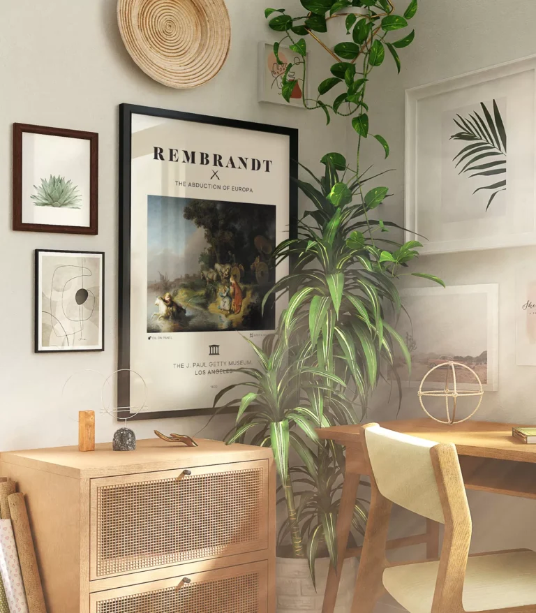 Mid-century modern Rembrandt The Abduction of Europa poster